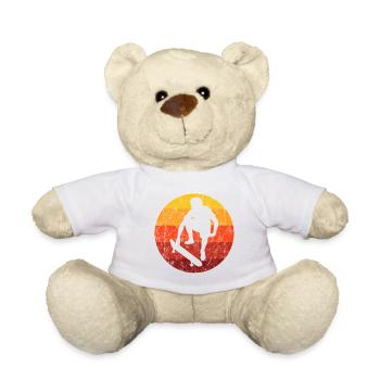 Skateboard Skateboarder Skater Skate Skateing - Nounours - blanc - Devant