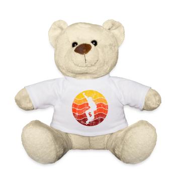 Skateboard Skateboarder Skater Skate Skateing - Teddy Bear - white - Front