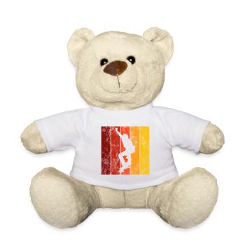 Skateboard Skateboarder Skater Skate Skateing - Teddy Bear - white - Front