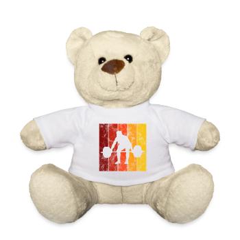 Musculation Bodybuilder GYM Fitnessstudio Retro - Nounours - blanc - Devant