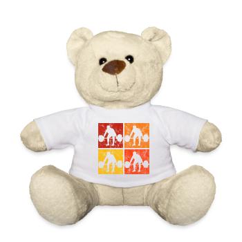 Musculation Bodybuilder GYM Fitnessstudio Retro - Nounours - blanc - Devant