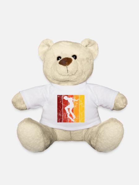 Skateboard Skateboarder Skater Skate Skateing - Teddy Bear - white