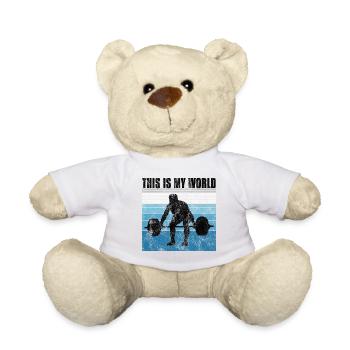Bodybuilding this is my world Bodybuilder retro - Teddy - Weiß - Vorne