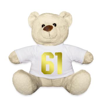 61 Maillot numéro - Nounours - blanc - Devant