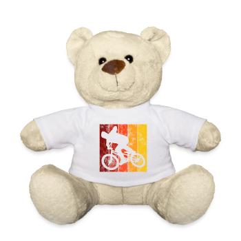 Cadeau rétro de vélo de vélo BMX Vélo Motocross - Nounours - blanc - Devant