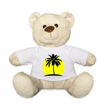 Palme Silhouette Symbol - Teddy - Weiß - Vorne