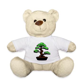 Symbole du bonsaï de l’arbre - Nounours - blanc - Devant
