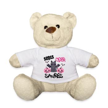 süßes oder saures Halloween Design - Vampirkatze - Teddy - Weiß - Vorne