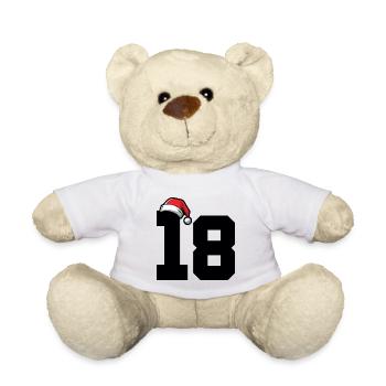 18 Numéro de Noël - Nounours - blanc - Devant