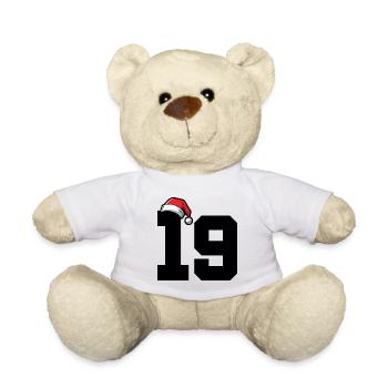 19 Numéro Noël - Nounours - blanc - Devant