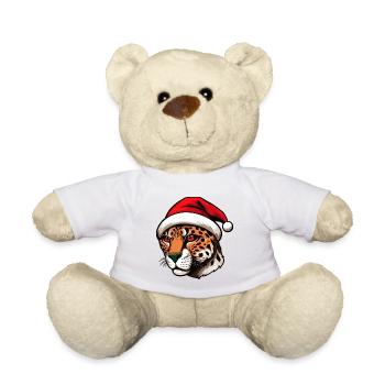 Gepard Porträt Weihnachten - Teddy - Weiß - Vorne