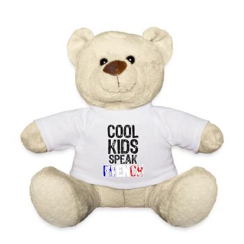 Cool Kids Speak French language Gift for France - Teddy Bear - white - Front