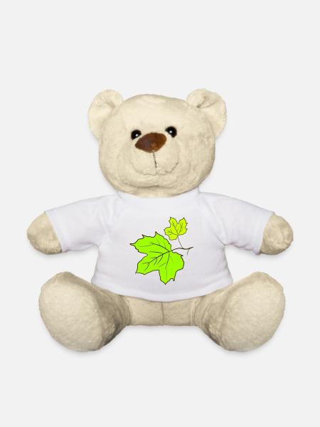 Ahornblatt / Ahorn Blätter Zeichnung. Gelb, grün. - Teddy - Weiß