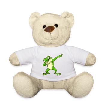 Cool Frog Dabbing Pose Trendy - Teddy Bear - white - Front