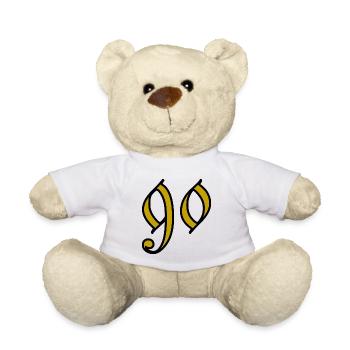 90. 90 JAHRE. 90. JAHRESTAG. 90-JÄHRIGES JUBILÄUM. - Teddy - Weiß - Vorne