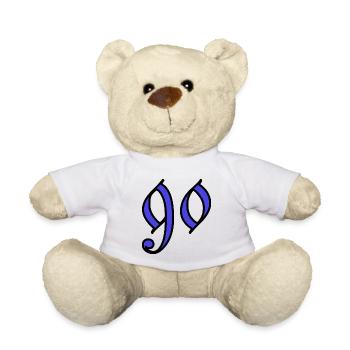 90. 90 JAHRE. 90. JAHRESTAG. 90-JÄHRIGES JUBILÄUM. - Teddy - Weiß - Vorne
