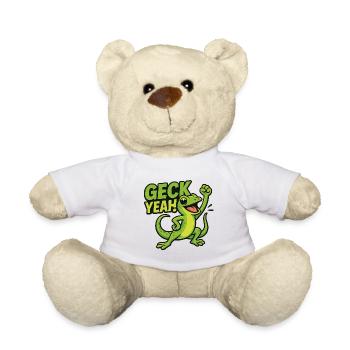 Geck Yeah Gecko Shirt - Teddy - Weiß - Vorne