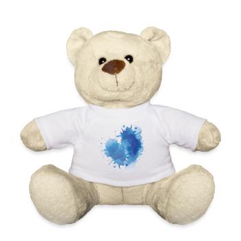Goutte de dégradé de peinture peintre éclaboussure cadeau - Nounours - blanc - Devant