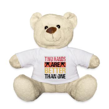 Deux mains sont plus qu’un Bowling Bowler bowler bowlen kegel - Nounours - blanc - Devant
