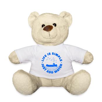 Life Can Be Simple Just Add Water Kayaking Paddle - Teddy - Weiß - Vorne