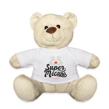 Super mécano l unique cadeau mécanisien mecanisien - Nounours - blanc - Devant