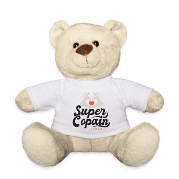 Super copain l unique cadeau copain ami - Nounours - blanc - Devant