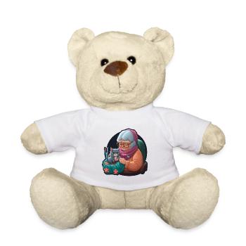 Personalisiertes Geschenk Muttertag, Couture Frau - Teddy - Weiß - Vorne