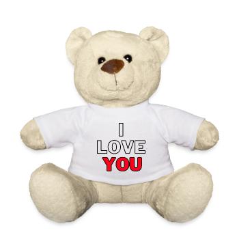 I Love You - I Love You Valentine's Day Gift - Teddy Bear - white - Front