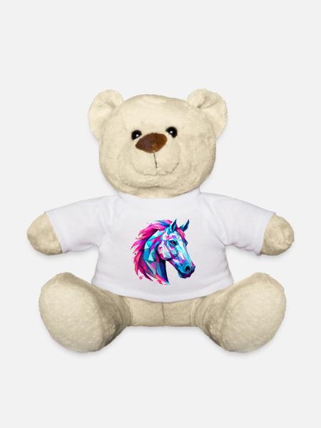 Tête de cheval - Nounours - blanc
