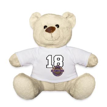 18e anniversaire ,Âge de l’âge, Vieilli à la perfection(25 - Nounours - blanc - Devant