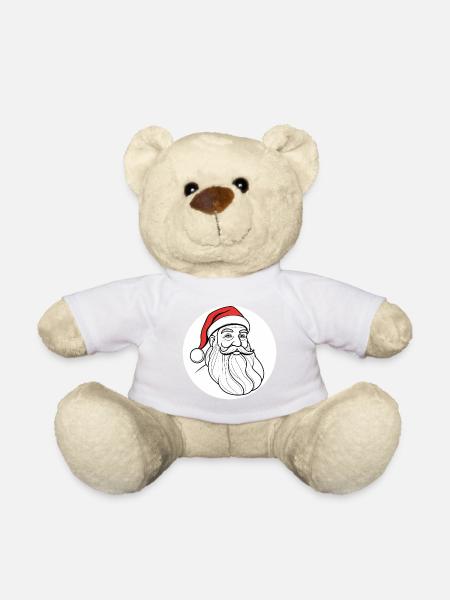 Santa Claus 3 - Teddy Bear - white