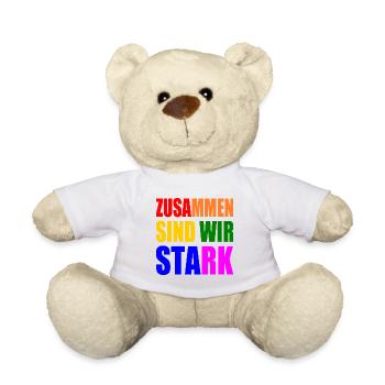 zusammen sind wir stark - Teddy - Weiß - Vorne