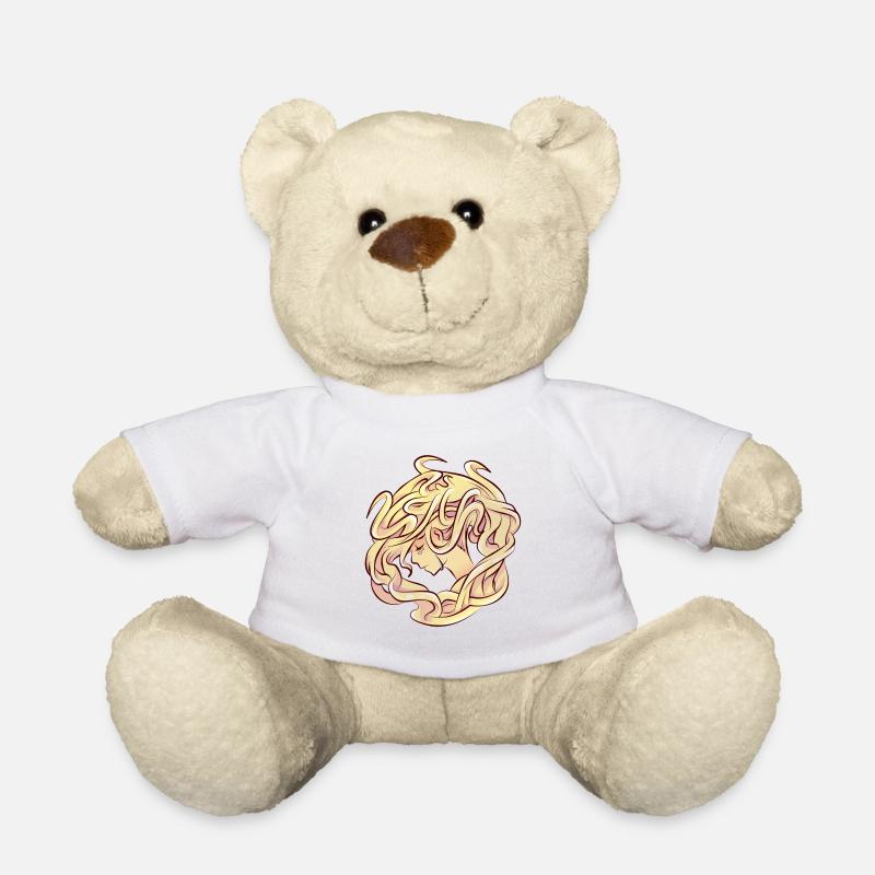 Kawaii Shoujo Anime Cartoon Blond behaart Mädchen - Teddy - Weiß