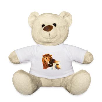 Lion et agneau - Nounours - blanc - Devant