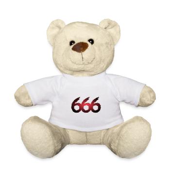 666 Symbol Zahl Teufel - Teddy - Weiß - Vorne