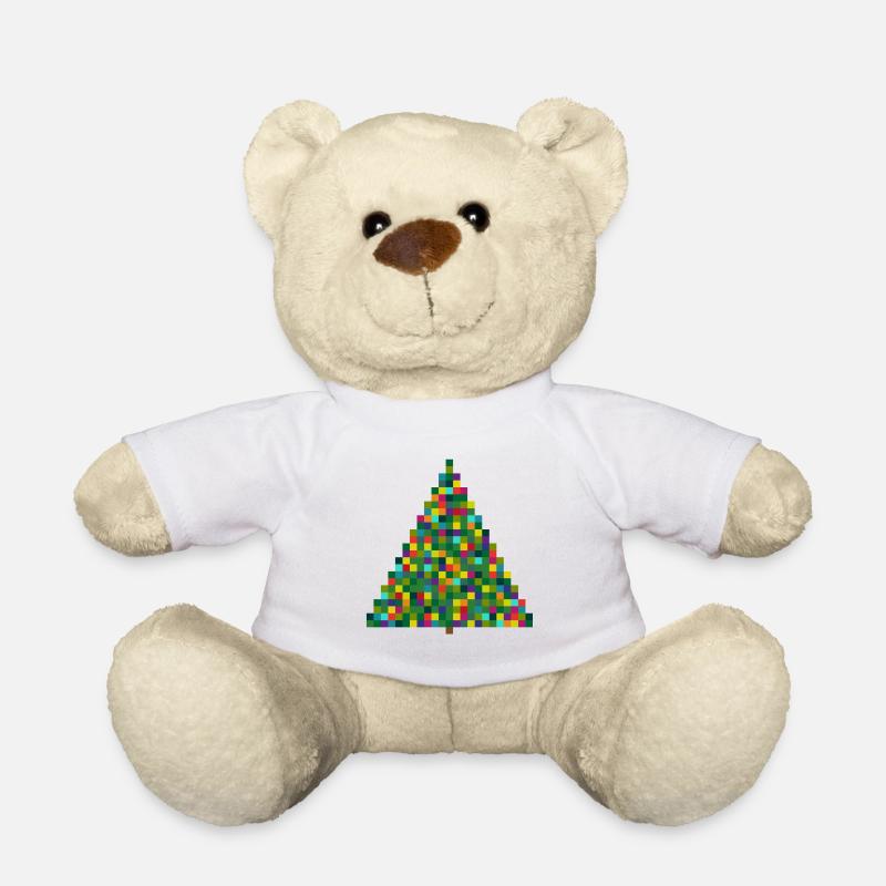 X MAS TREE - Pixel - Teddy - Weiß