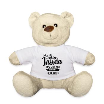 Take Me back Inside People Antisocial Humor - Teddy - Weiß - Vorne