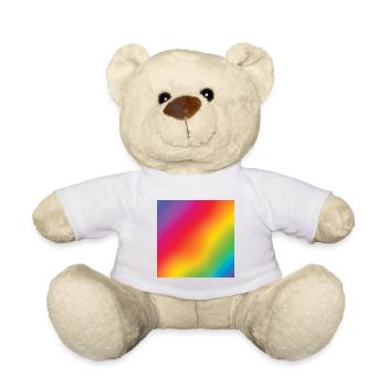Impression mignonne d’arc-en-ciel - cadeau d’amant d’arc-en-ciel - Nounours - blanc - Devant