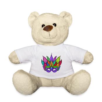 Karneval Fasching Masken - Teddy - Weiß - Vorne