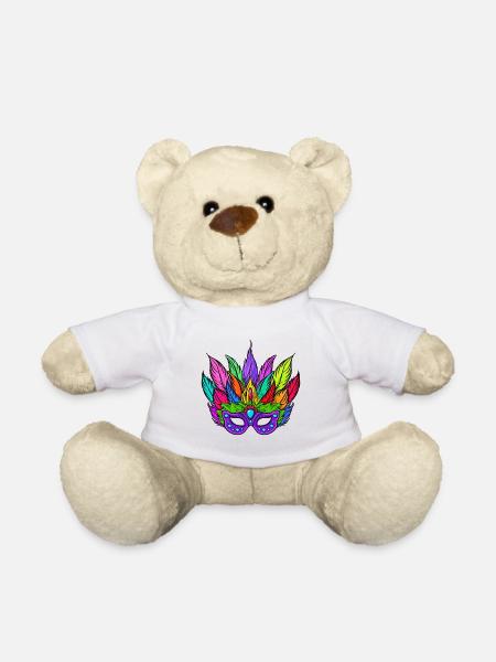 Karneval Fasching Masken - Teddy - Weiß