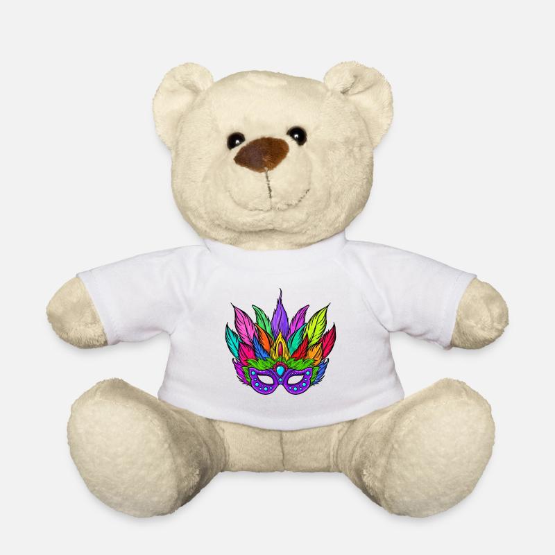 Carnaval carnaval masques - Nounours - blanc