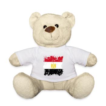 Egypte Drapeau Hurghada Afrique Drapeau Egyptien - Nounours - blanc - Devant