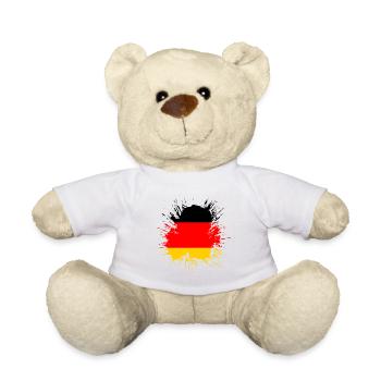 Drapeau Allemagne Drapeau allemand utilisé look home - Nounours - blanc - Devant