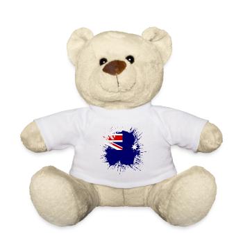 Australia Flag Down Under Australian Flag - Teddy Bear - white - Front