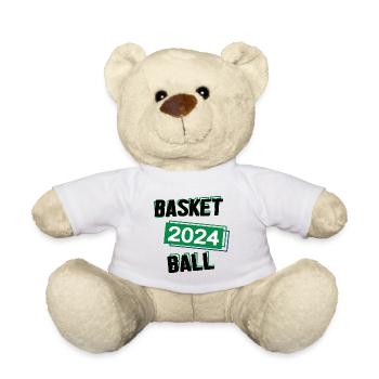 Basketball Spieler Team Turnier Mannschaft in 2024 - Teddy - Weiß - Vorne