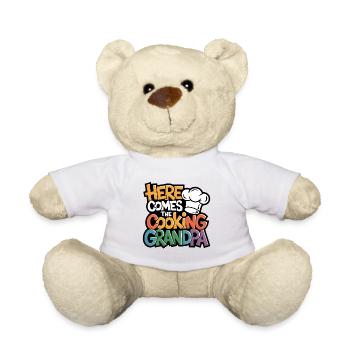 Here comes the cooking grandpa - Teddy Bear - white - Front