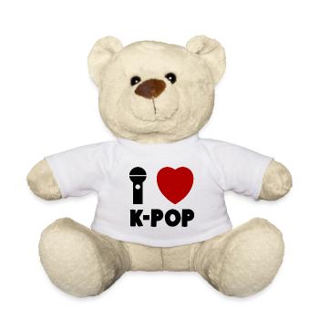 J’adore K-Pop Karaoke Heart - Nounours - blanc - Devant