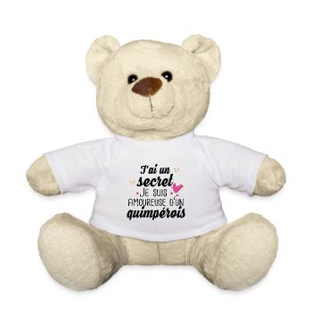 Quimpérois Quimper Femme Amoureuse Cadeau Humour - Nounours - blanc - Devant