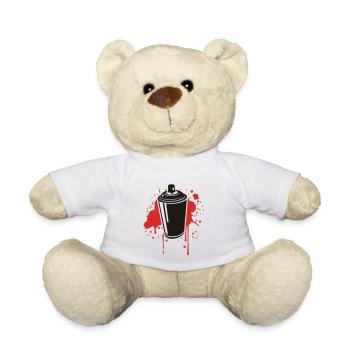 CAN SPRAYDOSE MIT FARBKLECKS - Teddy - Weiß - Vorne