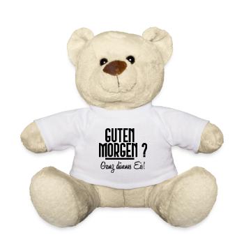 Guten Morgen? Ganz dünnes Eis! [black] - Teddy - Weiß - Vorne